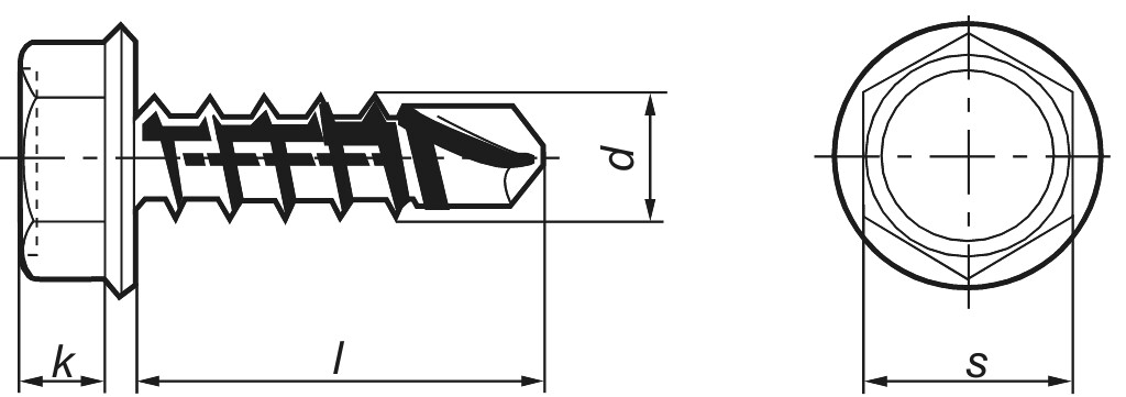 DIN 7504  St 4,2 x  13  K  zinc-plated (head acc. to DIN 6928)
